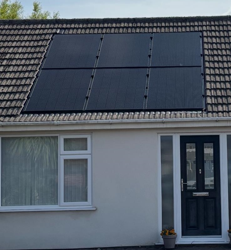 Another view of domestic solar panel installation